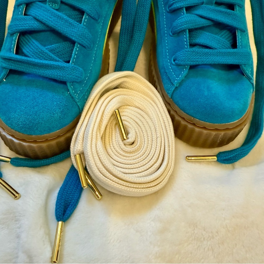 Fenty x Puma Creeper Phatty Speed Blue / Lime Rihanna NWOT Limited Edition - Picture 10 of 11